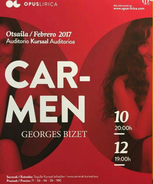Cartel Ópera Carmen Cartel Ópera Carmen