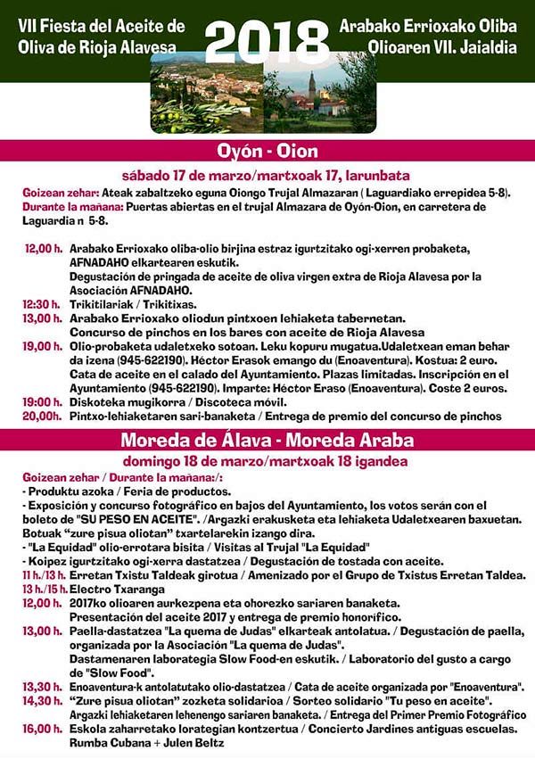 Fiesta del Aceite de Oliva de Rioja Alavesa