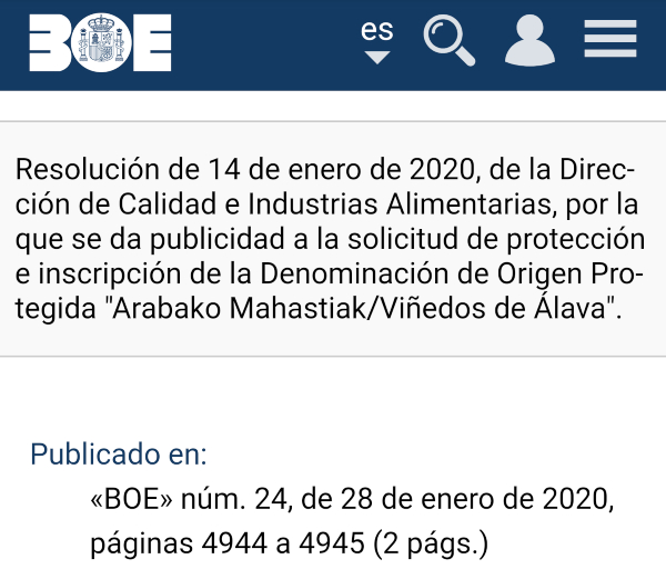DOP Viñedos de Álava