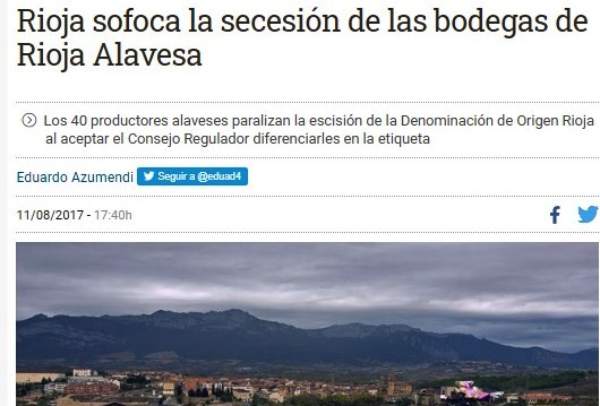 Problemas para el futuro de Rioja Alavesa